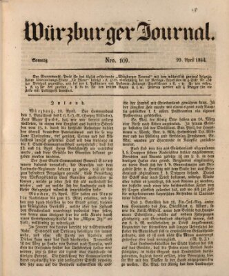 Würzburger Journal Sonntag 20. April 1834