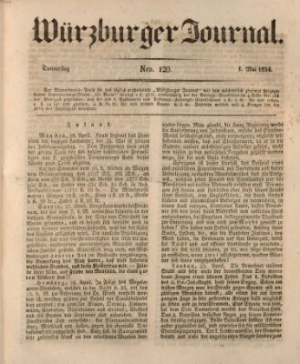 Würzburger Journal Donnerstag 1. Mai 1834