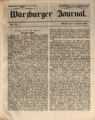 Würzburger Journal Donnerstag 7. Februar 1839
