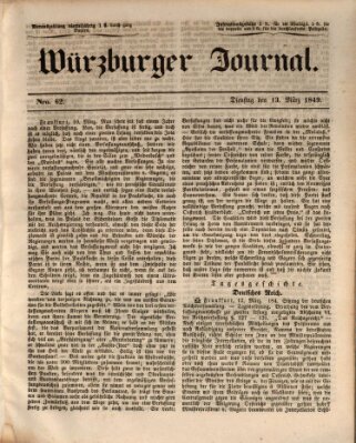 Würzburger Journal Mittwoch 13. März 1839