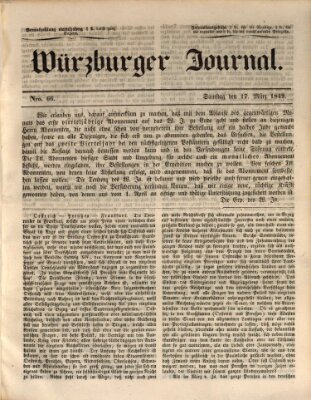 Würzburger Journal Sonntag 17. März 1839