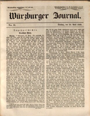Würzburger Journal Mittwoch 24. April 1839