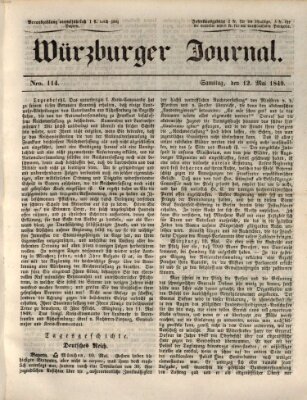Würzburger Journal Sonntag 12. Mai 1839