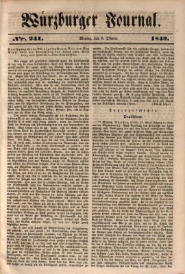 Würzburger Journal Dienstag 8. Oktober 1839