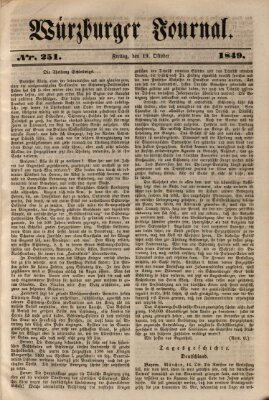 Würzburger Journal Samstag 19. Oktober 1839