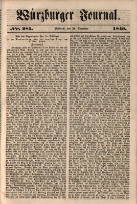 Würzburger Journal Donnerstag 28. November 1839