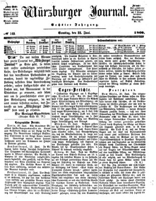 Würzburger Journal Samstag 23. Juni 1860