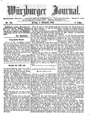 Würzburger Journal Freitag 2. November 1860