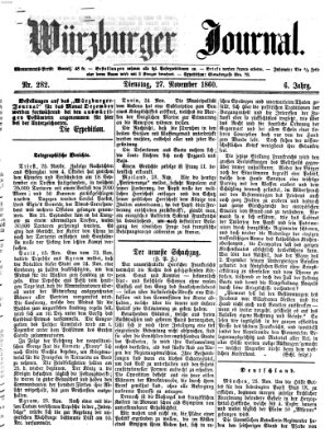 Würzburger Journal Dienstag 27. November 1860