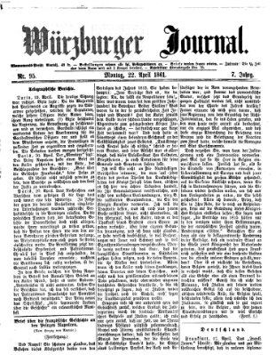 Würzburger Journal Montag 22. April 1861