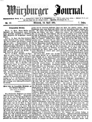 Würzburger Journal Mittwoch 24. April 1861