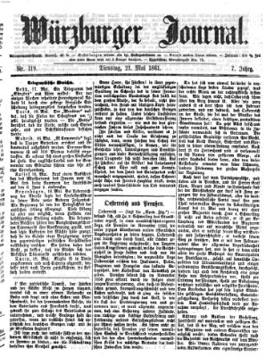 Würzburger Journal Dienstag 21. Mai 1861