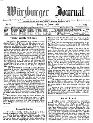 Würzburger Journal Freitag 10. Januar 1862