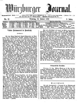 Würzburger Journal Dienstag 14. Januar 1862