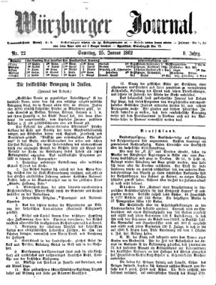 Würzburger Journal Samstag 25. Januar 1862