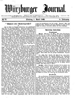 Würzburger Journal Dienstag 1. April 1862