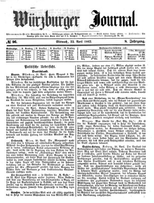 Würzburger Journal Mittwoch 23. April 1862