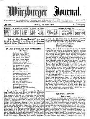 Würzburger Journal Montag 28. April 1862