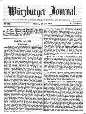 Würzburger Journal Dienstag 22. Juli 1862