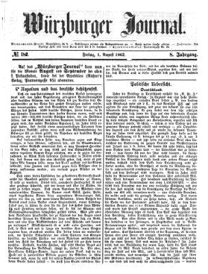 Würzburger Journal Freitag 1. August 1862