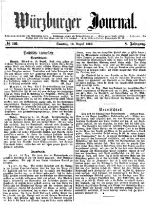 Würzburger Journal Samstag 16. August 1862