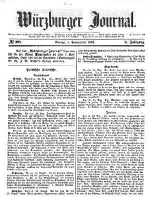 Würzburger Journal Montag 1. September 1862