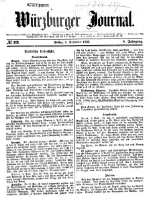 Würzburger Journal Freitag 5. September 1862