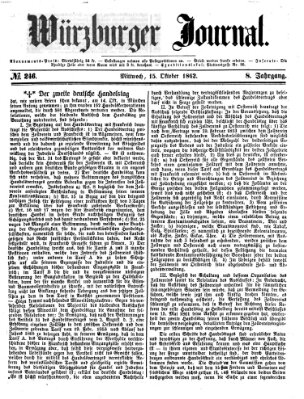 Würzburger Journal Mittwoch 15. Oktober 1862