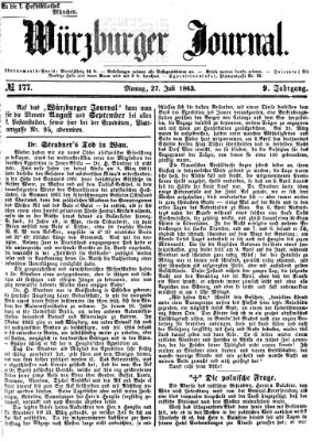 Würzburger Journal Montag 27. Juli 1863