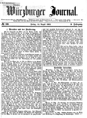 Würzburger Journal Freitag 14. August 1863