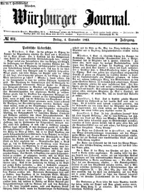 Würzburger Journal Freitag 4. September 1863