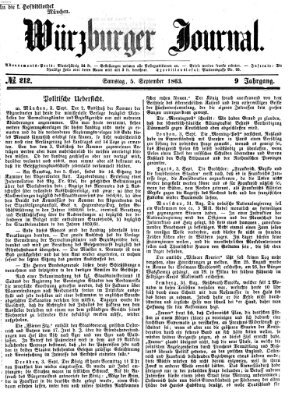 Würzburger Journal Samstag 5. September 1863