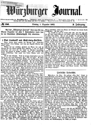 Würzburger Journal Dienstag 1. Dezember 1863