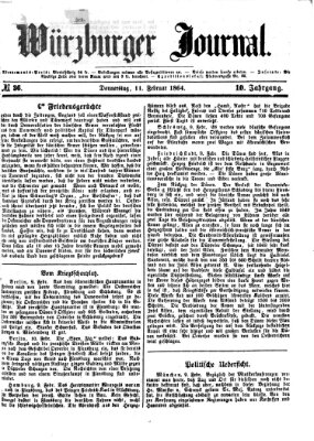 Würzburger Journal Donnerstag 11. Februar 1864