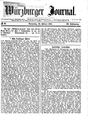 Würzburger Journal Donnerstag 25. Februar 1864