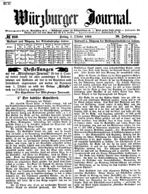 Würzburger Journal Freitag 7. Oktober 1864