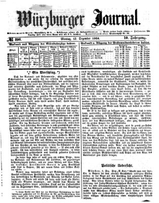 Würzburger Journal Montag 12. Dezember 1864