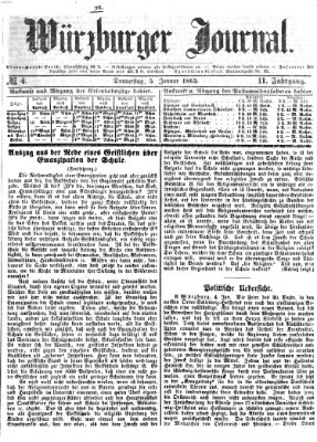 Würzburger Journal Donnerstag 5. Januar 1865