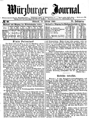 Würzburger Journal Mittwoch 15. Februar 1865