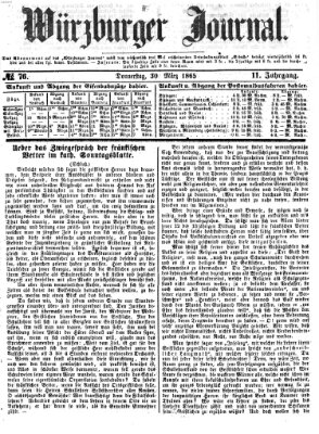 Würzburger Journal Donnerstag 30. März 1865