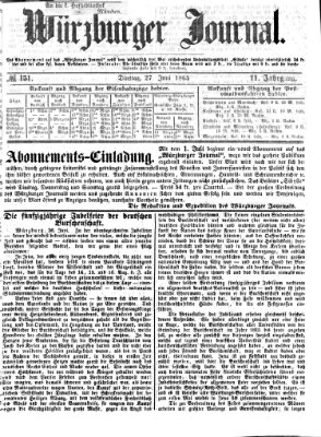Würzburger Journal Dienstag 27. Juni 1865