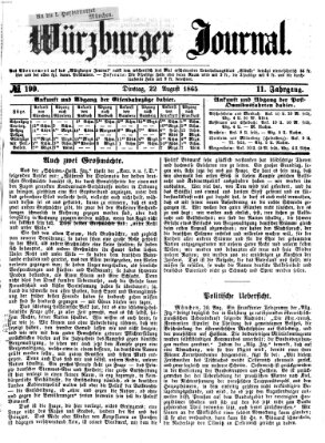 Würzburger Journal Dienstag 22. August 1865