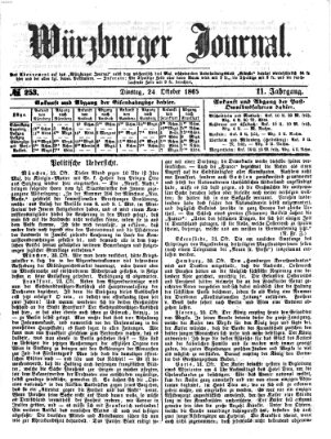 Würzburger Journal Dienstag 24. Oktober 1865