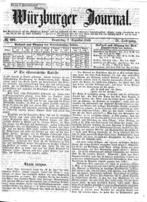 Würzburger Journal Donnerstag 7. Dezember 1865