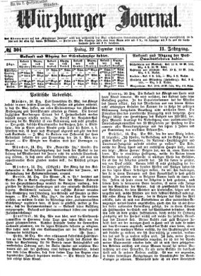 Würzburger Journal Freitag 22. Dezember 1865