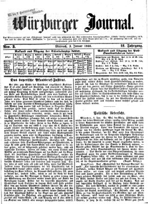 Würzburger Journal Mittwoch 3. Januar 1866