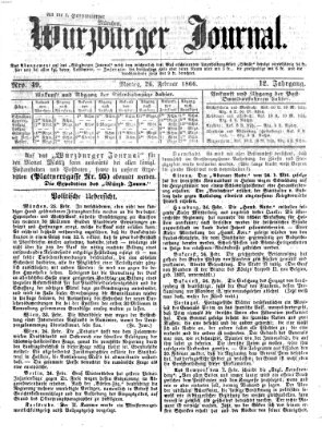 Würzburger Journal Montag 26. Februar 1866