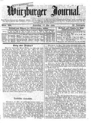 Würzburger Journal Donnerstag 17. Mai 1866