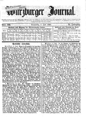 Würzburger Journal Donnerstag 7. Juni 1866