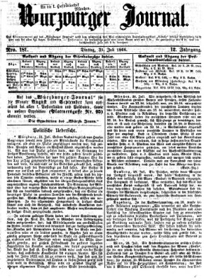 Würzburger Journal Dienstag 31. Juli 1866